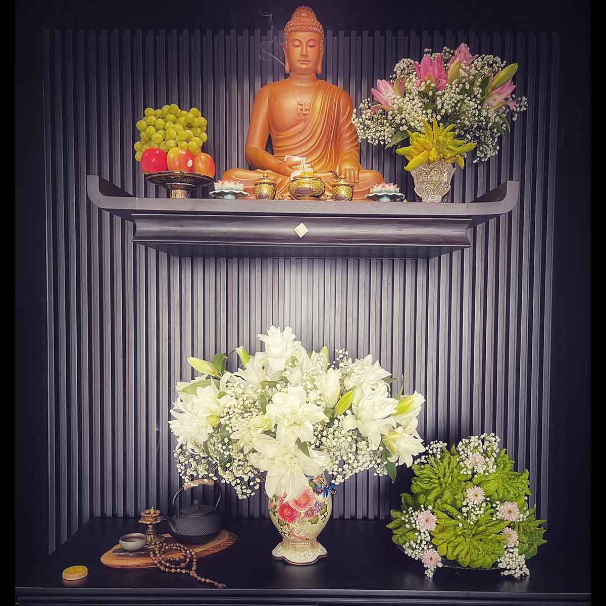 Bàn thờ Phật A Di Đà đơn giản mà thành tâm.

Nguồn: FB Ngọc Linh