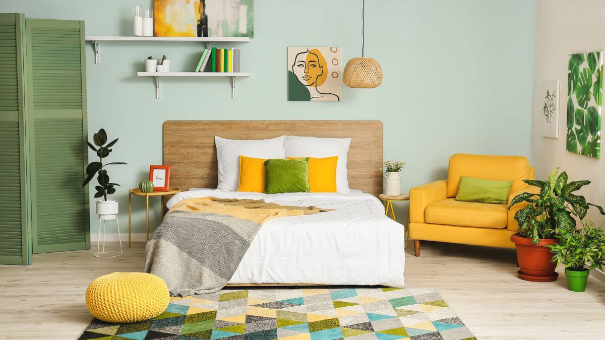Thiết kế phòng ngủ sáng tạo về màu sắc và họa tiết. Nguồn: House Digest