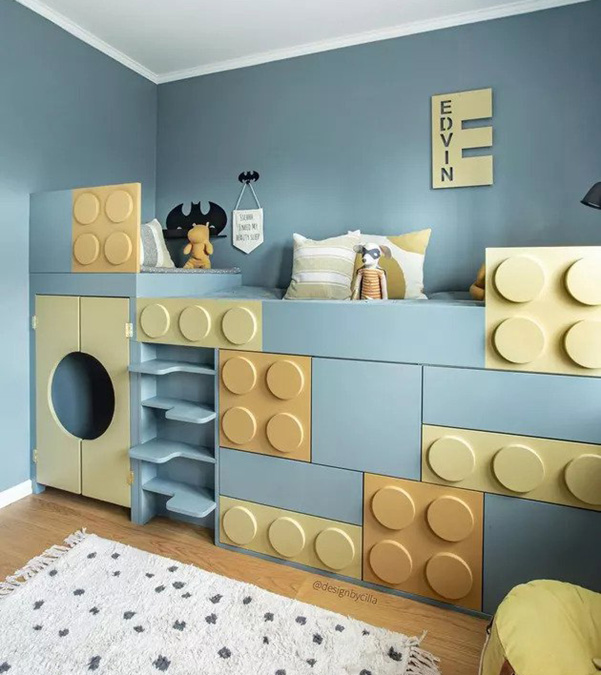 Hệ tủ Ikea trang trí độc đáo cho bé .Nguồn: Hunker