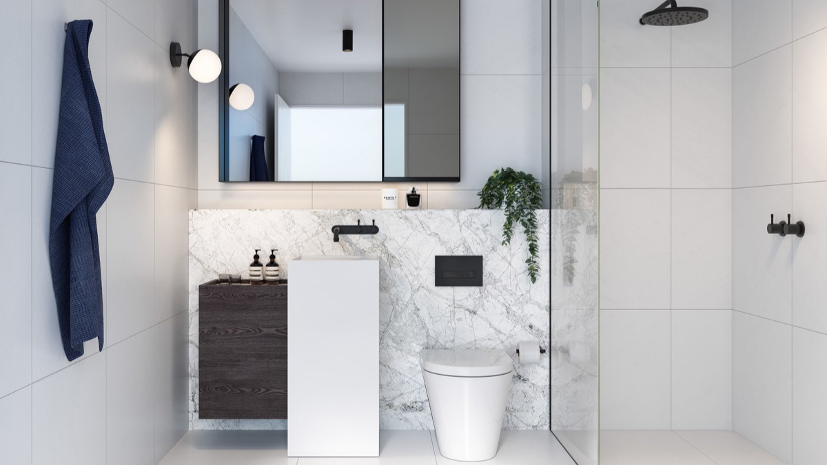 Thiết kế gương diện tích lớn giúp phòng tắm rộng rãi hơn.

Nguồn: home-designing
