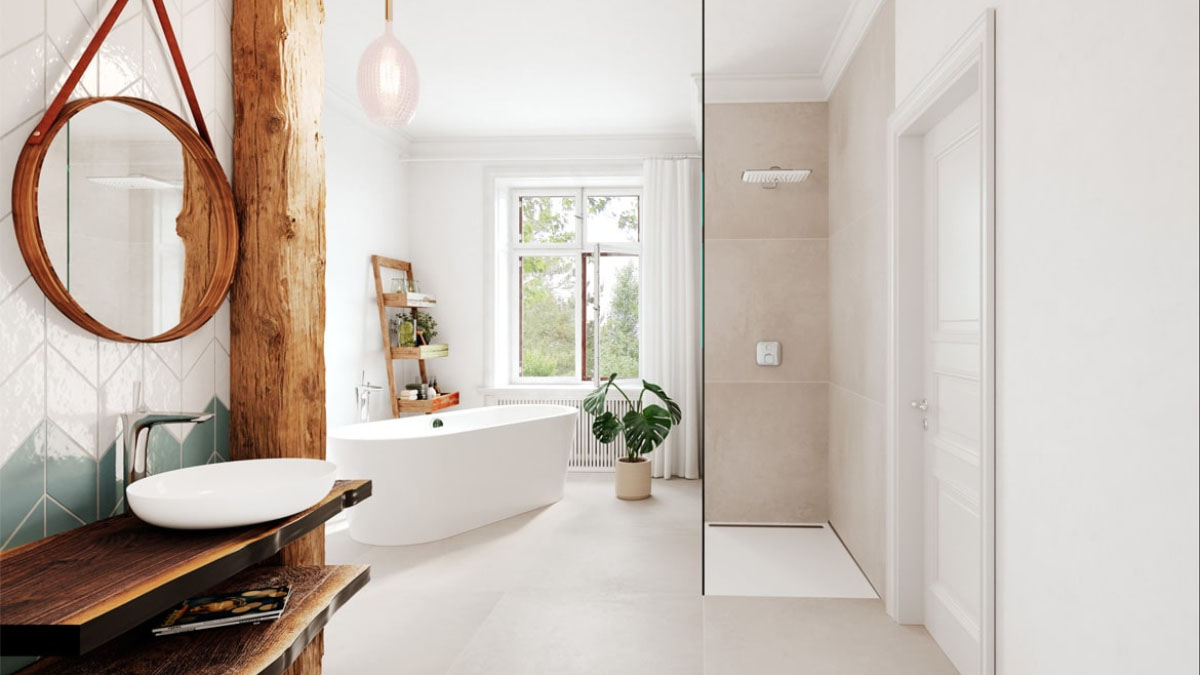 Thiết kế phòng tắm gam màu trung tính sang trọng.

Nguồn: Architecture and Design Magazine