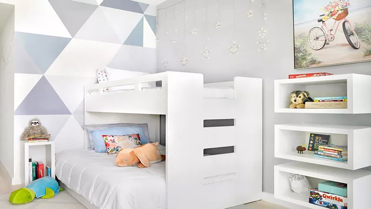 Thiết kế phòng ngủ theo phong cách Neo-Geo cho bé. Nguồn: Maite Granda