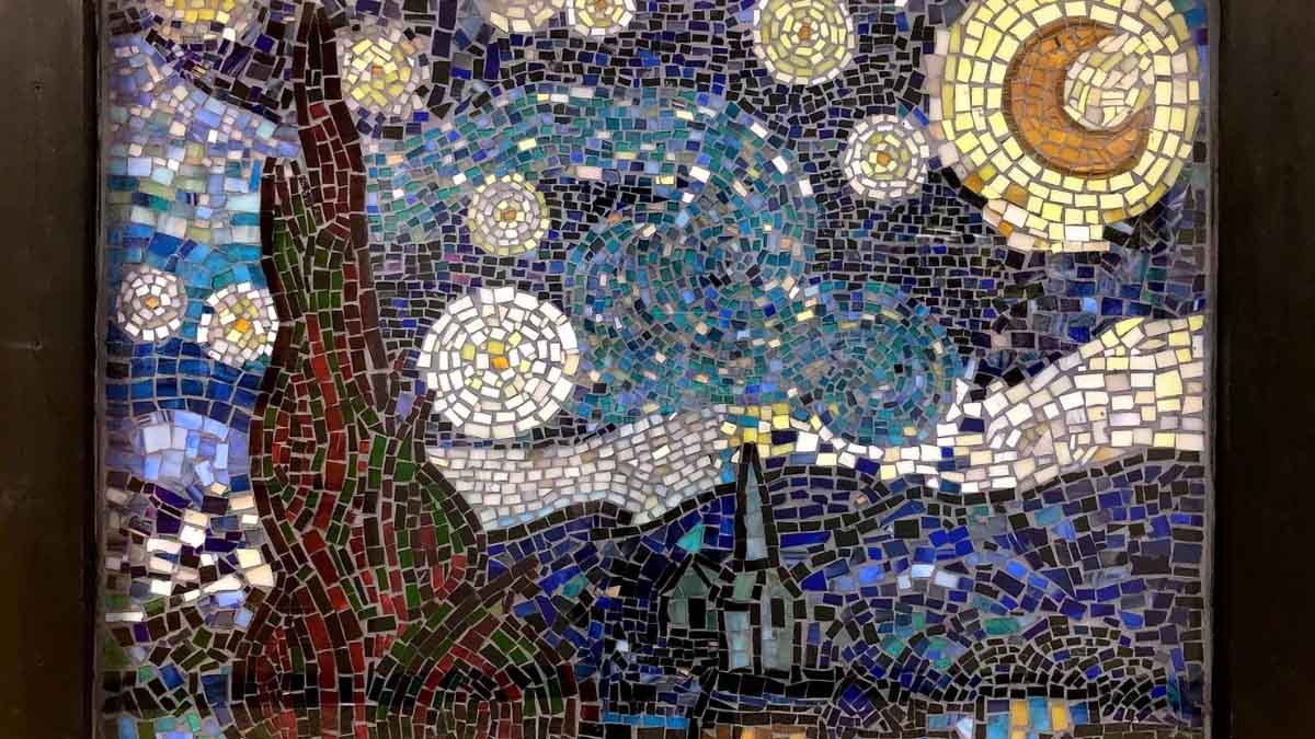 Các bức tranh Mosaic độc đáo và kỳ công. Nguồn: urbanrhinoocolumbus