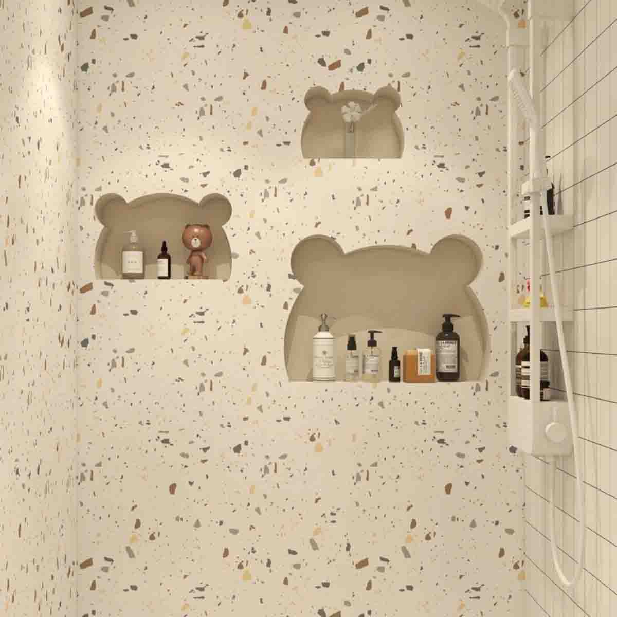 “Bốn” chú gấu trong phòng tắm nhỏ. Nguồn: Pinterest