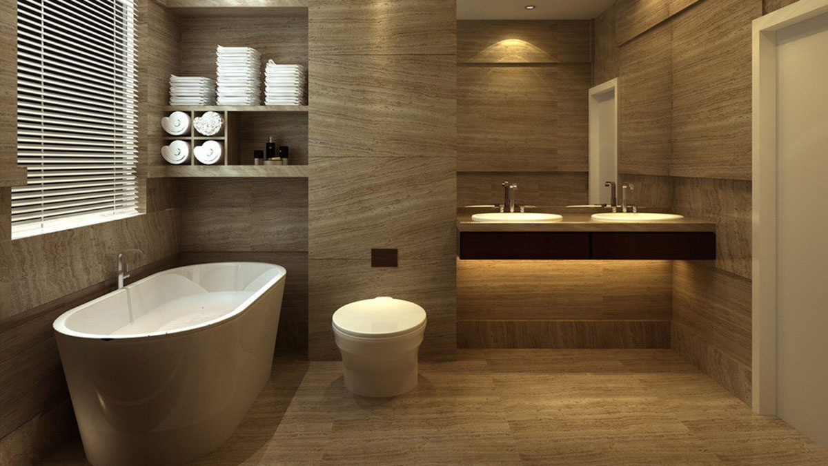 Thiết kế phòng tắm 2 bồn rửa phục vụ được nhiều thành viên gia đình. Nguồn: Trade4asia