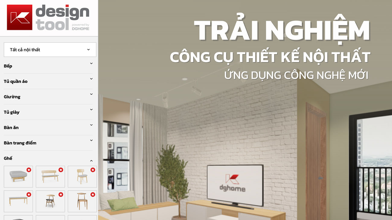 Thiết kế nội thất thật dễ dàng với Design Tool!