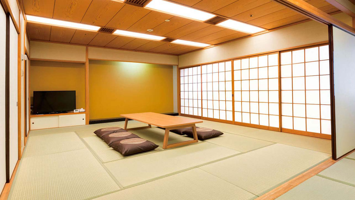 Không gian phòng khách khi dùng chiếu tatami. Nguồn:Prince Hotel & Resort