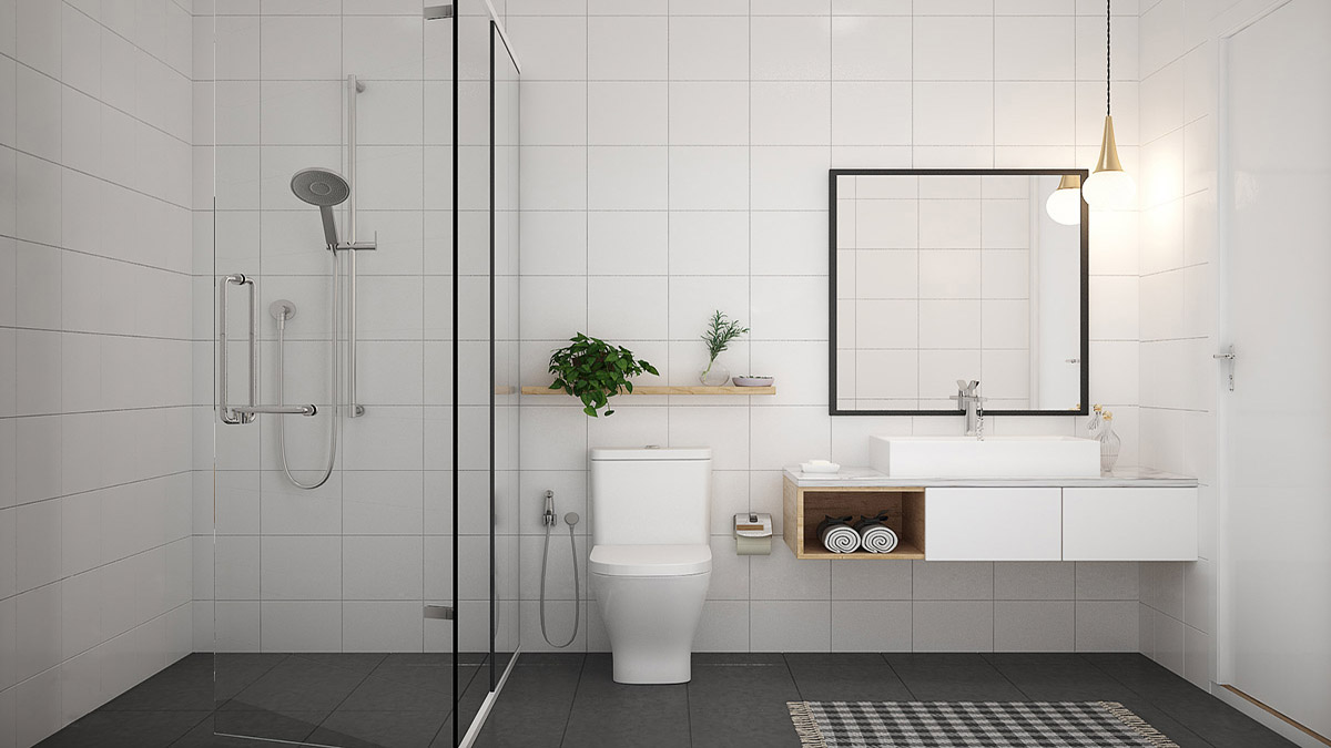 Phòng vệ sinh đảm bảo yếu tố thẩm mỹ và công năng.

Source: home-designing
