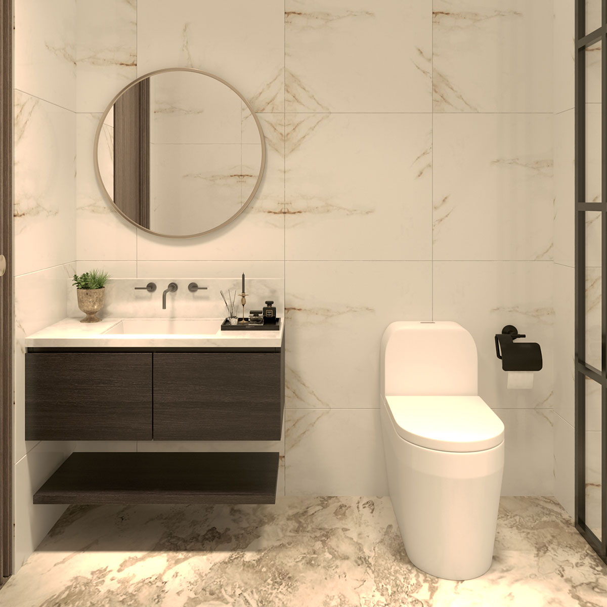 Phòng tắm 5 sao theo thiết kế Paris của dghome.