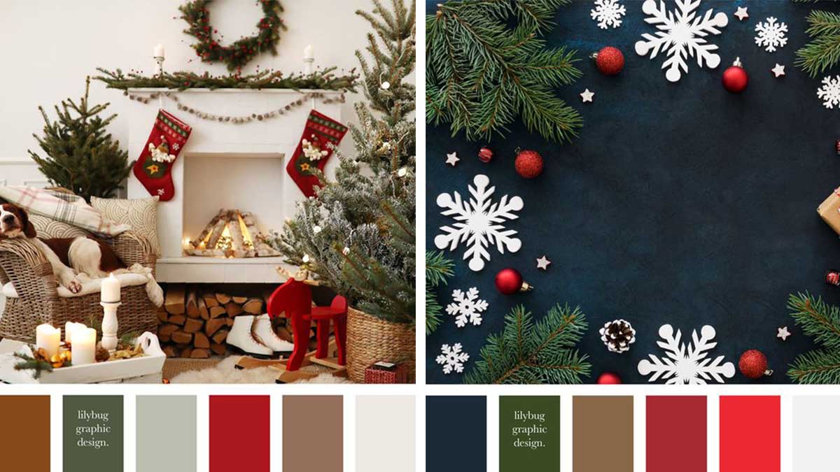 Sử dụng màu sắc khi trang trí nội thất mùa giáng sinh. Nguồn: Lilybug Design
