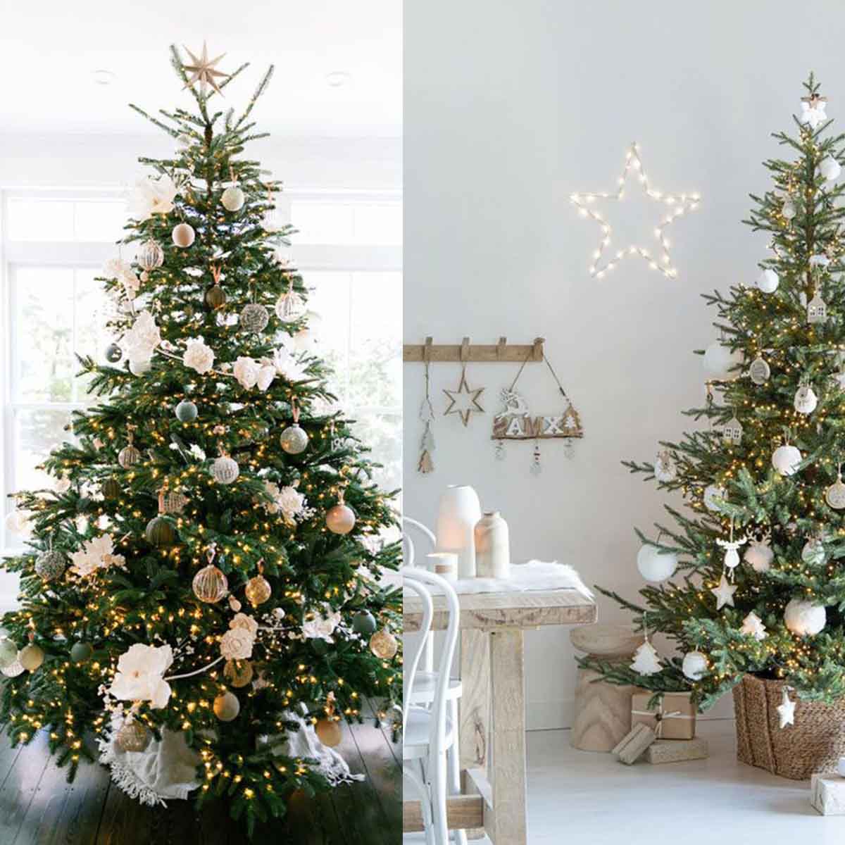Trang trí cây thông Noel đơn giản, ấn tượng. Nguồn: Findinglovely & Maison