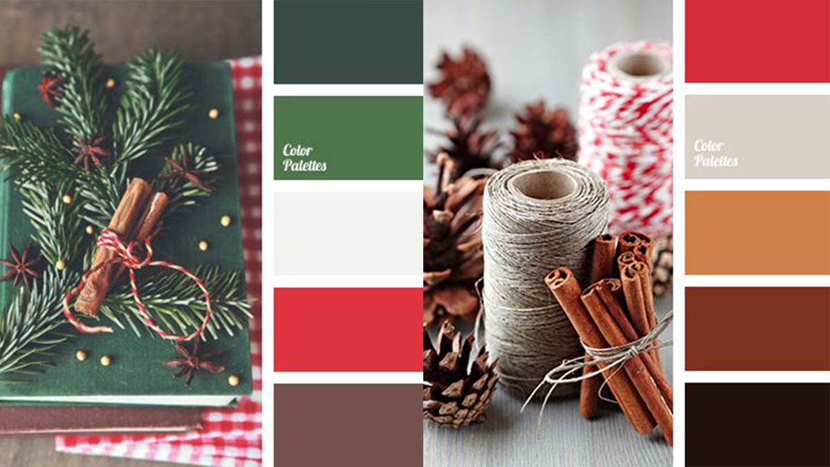 Những tông màu đặc trưng mùa Noel. Nguồn: ColorPalettes