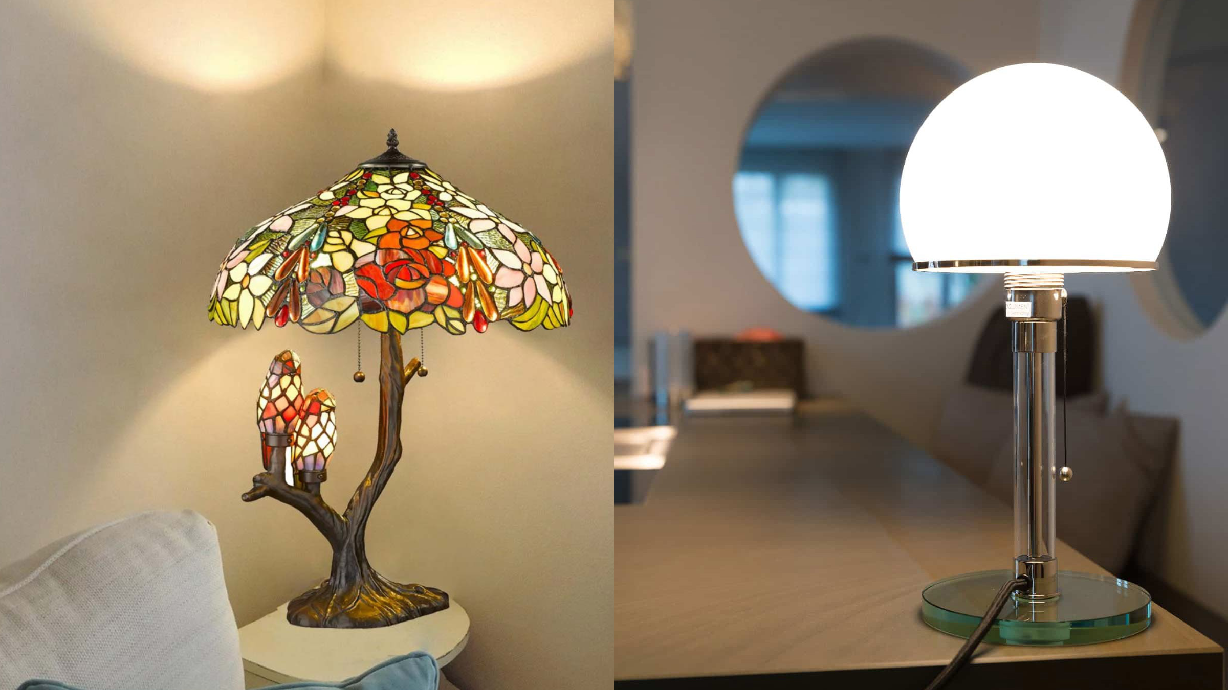 Đèn Tiffany và đèn MT8 nổi tiếng. Nguồn: walmartimages, decoroutdoor