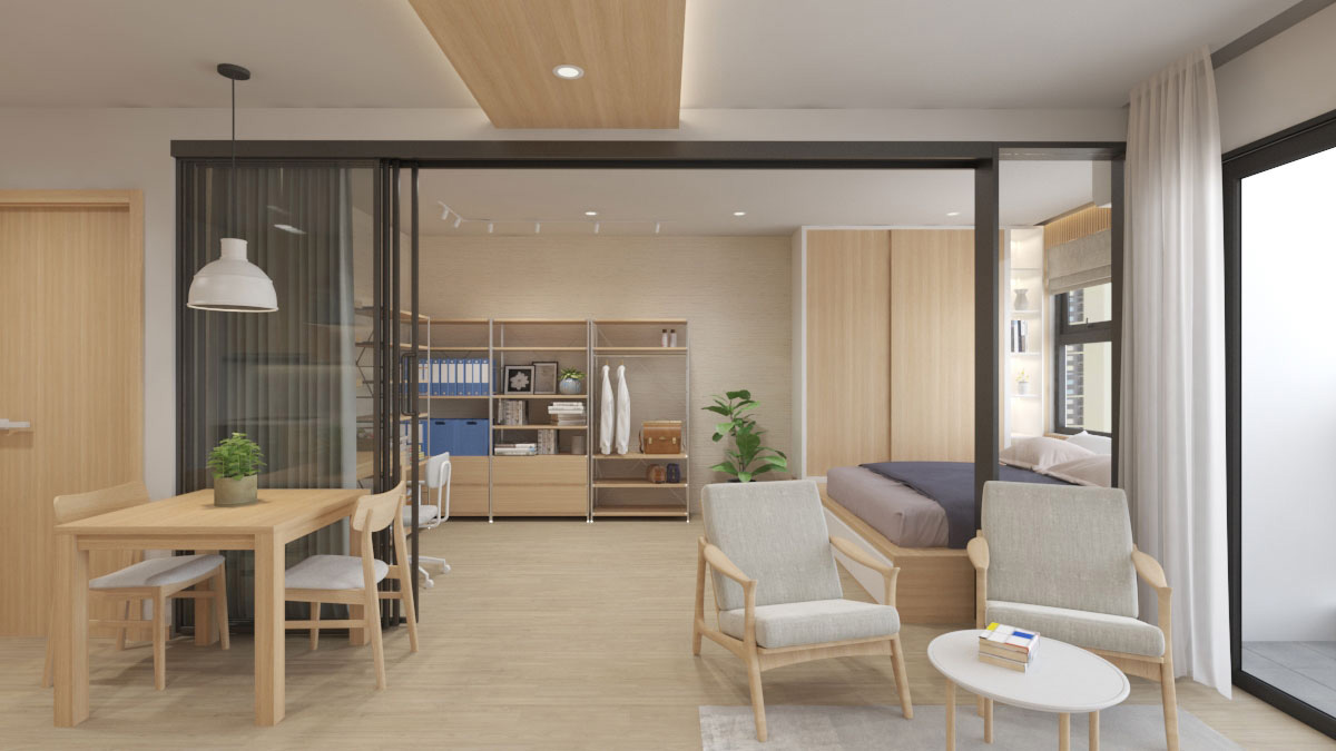 Thiết kế nội thất căn hộ với phong cách Nhật Bản