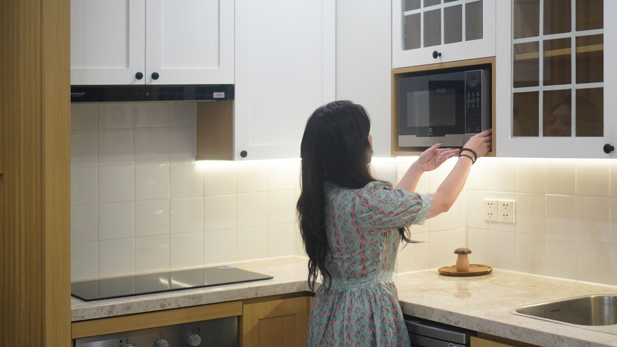 Tủ bếp kịch trần được tối ưu diện tích tối đa cho các thiết bị bếp Tủ bếp kịch trần được tối ưu diện tích tối đa cho các thiết bị bếp